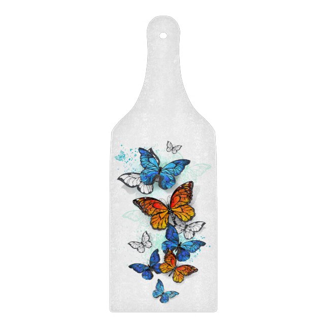 Planche À Découper Papillons volants Morpho et Monarch (Devant)