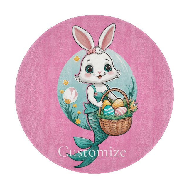 Planche À Découper Pâques Bunny Mermaid Thunder_Cove (Devant)
