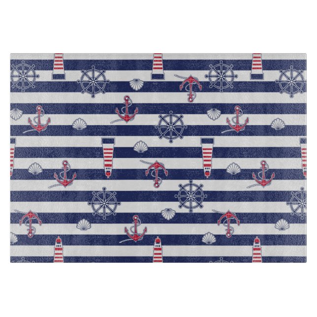 Planche À Découper Par le motif de mer (Devant)