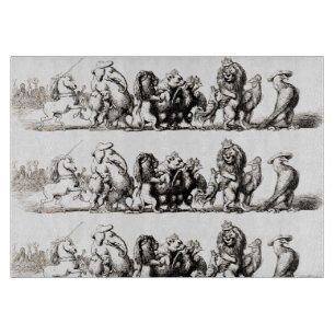 Planche À Découper Parade d'animaux de livre d'images vintage : Art m