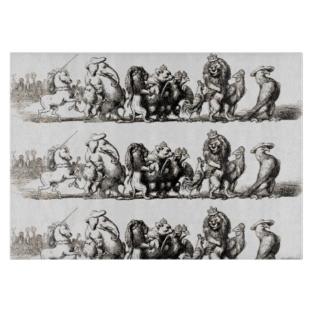 Planche À Découper Parade d'animaux de livre d'images vintage : Art m (Devant)