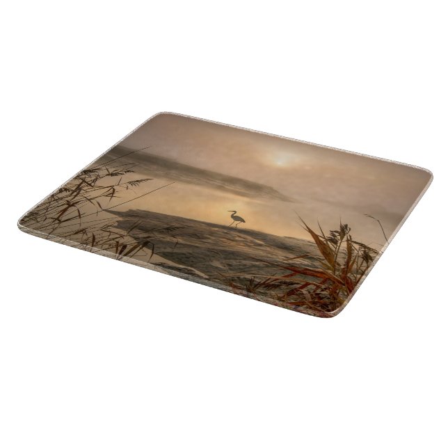 Planche À Découper Paradis du Héron - Paysage sur le Lac (Coin)