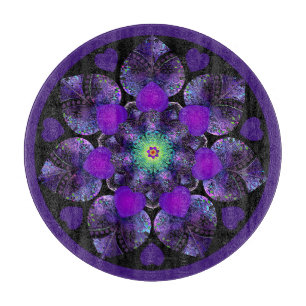 Planche À Découper Parapluie violet & plateau de coupe du coeur