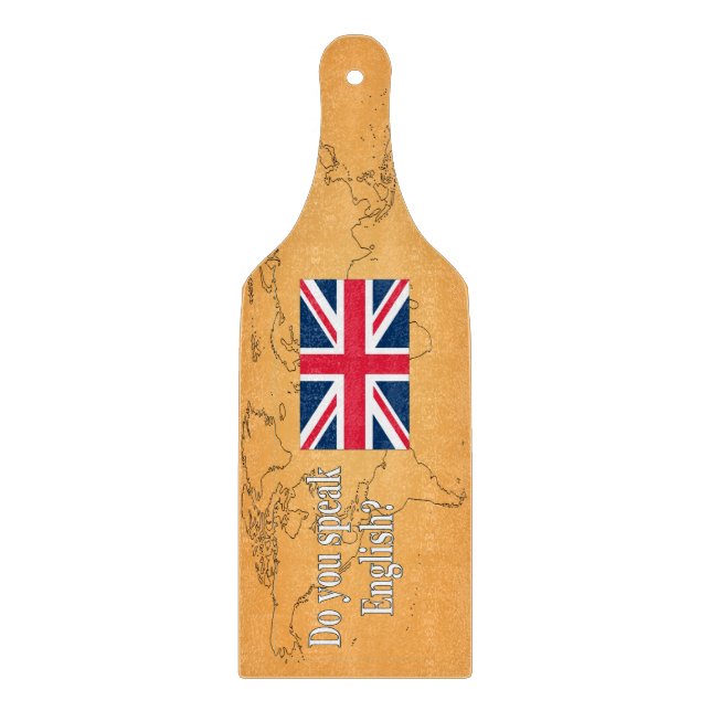Planche À Découper Parles-tu anglais ? en anglais. Indicateur wf (Devant)