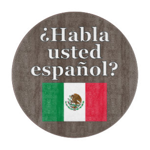 Planche À Découper Parles-tu espagnol ? en espagnol. Fanion