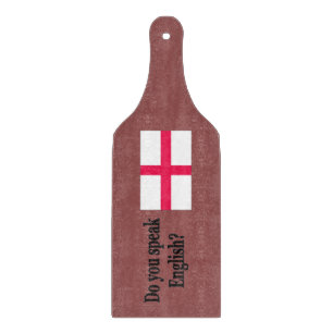 Planche À Découper Parlez-vous anglais en anglais.Flag bf