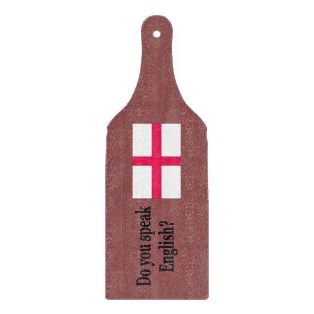 Planche À Découper Parlez-vous anglais en anglais.Flag bf (Devant)