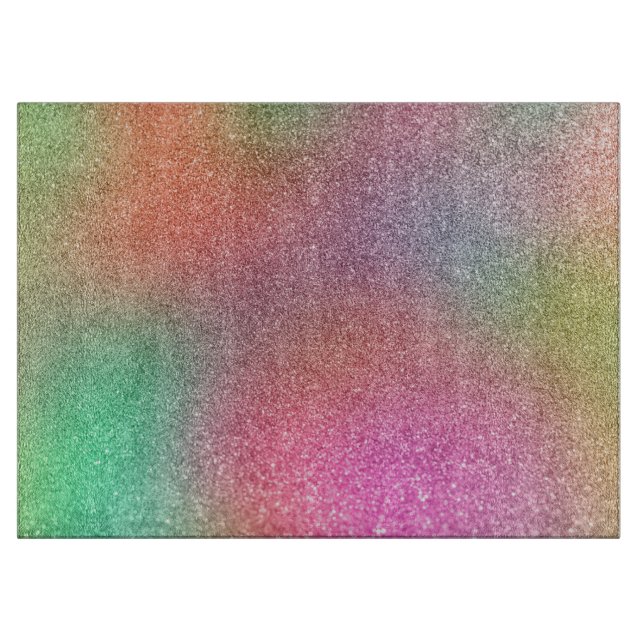 Planche À Découper Parties scintillant arc-en-ciel (Devant)