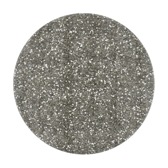 Planche À Découper Parties scintillantes argentées élégantes (Devant)