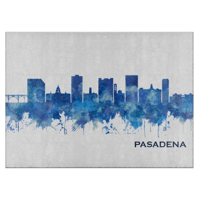 Planche À Découper Pasadena California Skyline Blue (Devant)