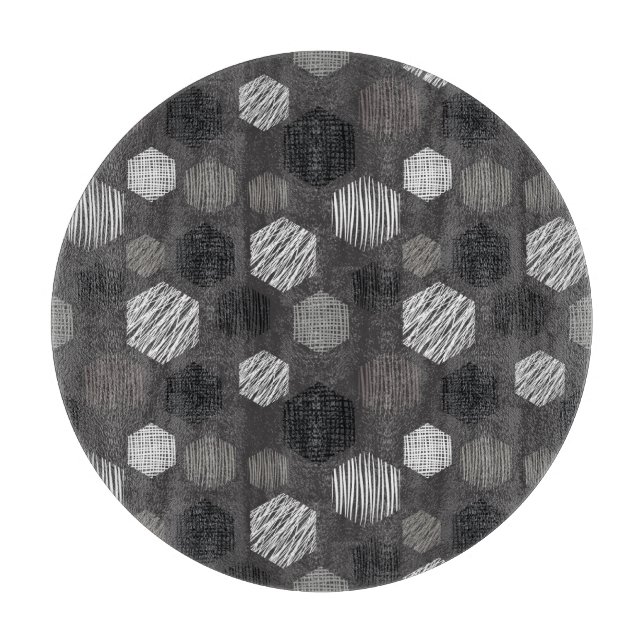 Planche À Découper Pastels géométriques : Motif texturé Vintage. (Devant)