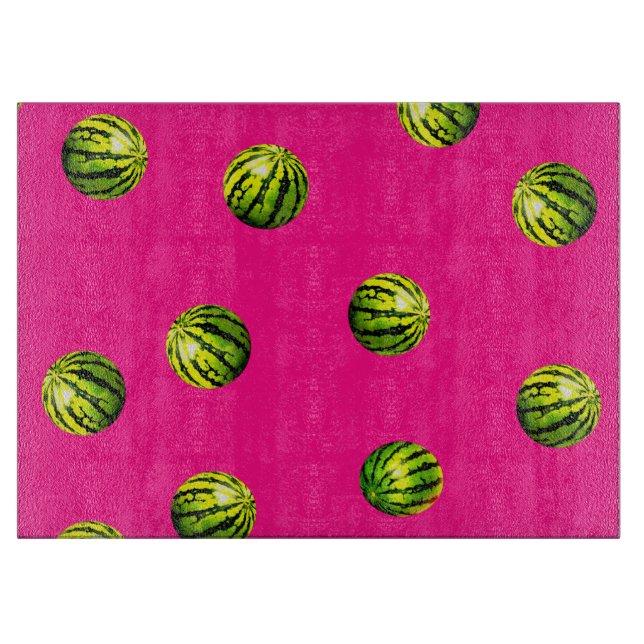 Planche À Découper pastèque rose motif (Devant)