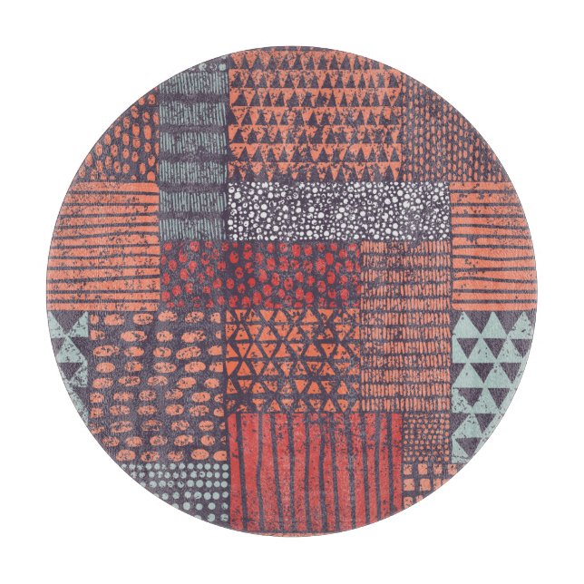 Planche À Découper Patchwork bohémien : conception sans couture dessi (Devant)