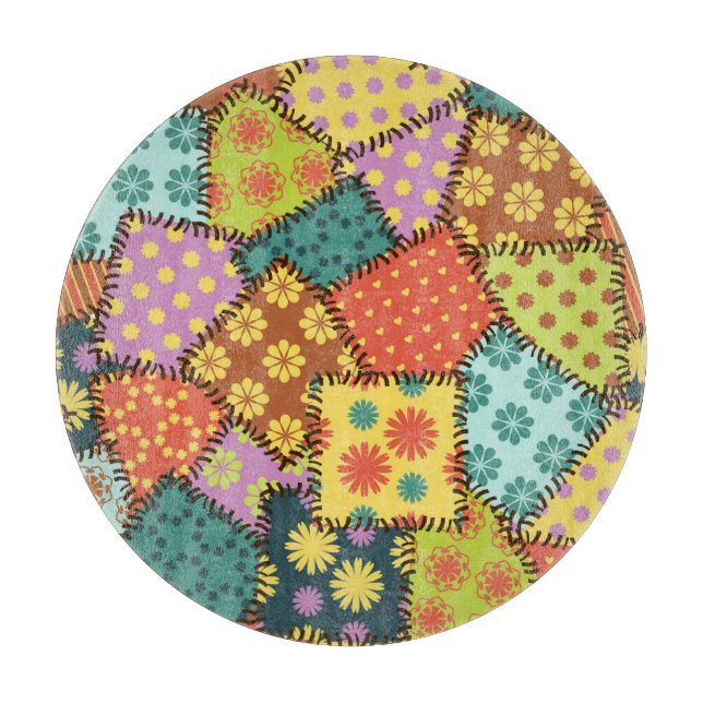Planche À Découper Patchwork Eclectique : Mélange Motif Diverse (Devant)