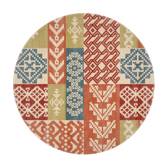 Planche À Découper Patchwork géométrique Ethnic Motif sans fil (Devant)