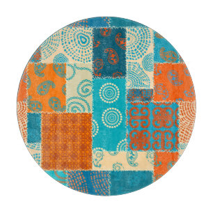 Planche À Découper patchwork indien, arrière - plan vintage sans soud