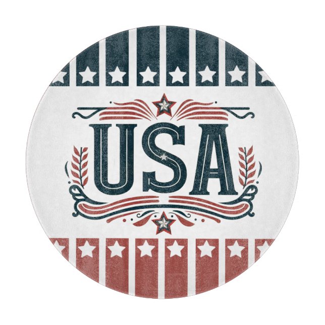 Planche À Découper Patriotique, États-Unis vintages (Devant)