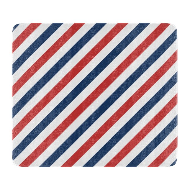 Planche À Découper Patriotique Rouge Blanc et Bleu (Devant)