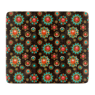 Planche À Découper Pattern de Ethnic Brooches Seamless