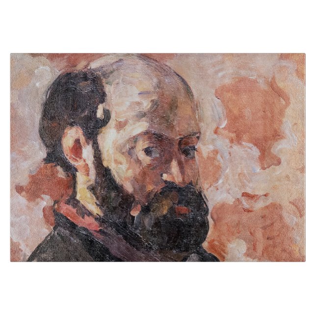 Planche À Découper Paul Cezanne - Autoportrait avec fond rose (Devant)