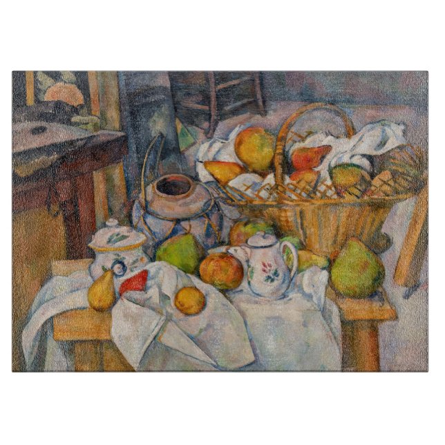 Planche À Découper Paul Cezanne - La vie morte avec panier (Devant)