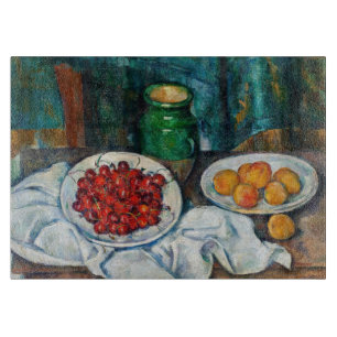 Planche À Découper Paul Cezanne - Nature morte aux cerises et aux pêc