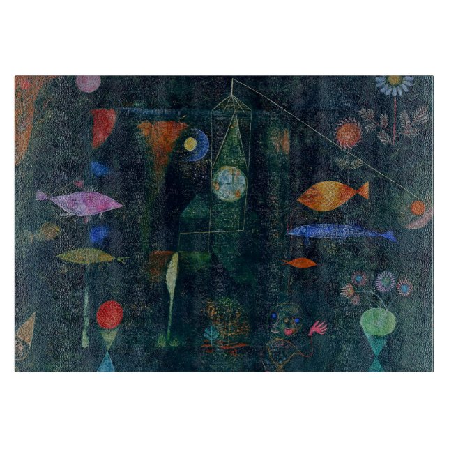 Planche À Découper Paul Klee Fish Magic Peinture Abstraite Art graphi (Devant)
