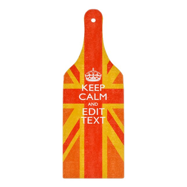 Planche À Découper Pavillon britannique Orange Union Jack (Devant)