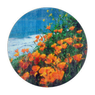 Planche À Découper Pavot le long de la côte Pacifique près de Big S