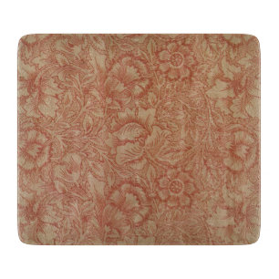 Planche À Découper Pavot rose (par William Morris) (Motif Vintage)