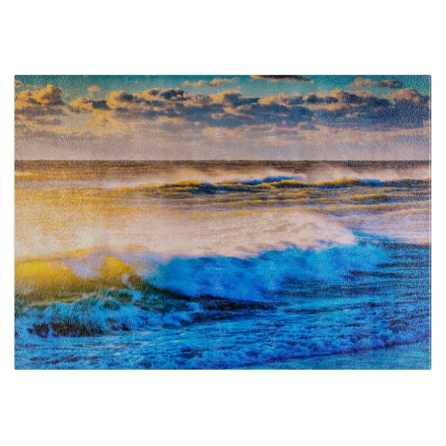 Planche À Découper Paysage côtier au lever du soleil (Devant)