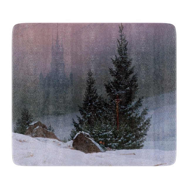 Planche À Découper Paysage d'hiver (par Caspar David Friedrich) (Devant)