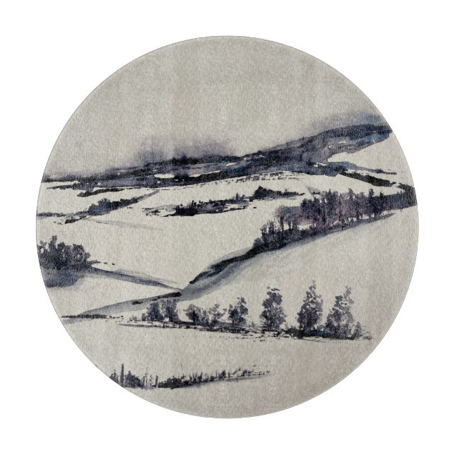 Planche À Découper Paysage neigeux (Devant)