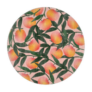 Planche À Découper Peach Fruit rose Arrière - plan Motif.
