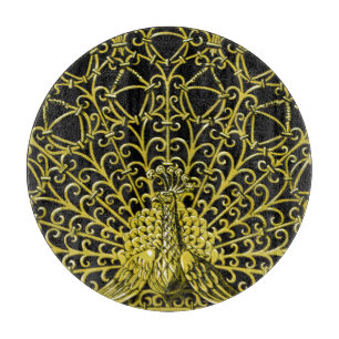 Planche À Découper Peacock Gold Art Nouveau