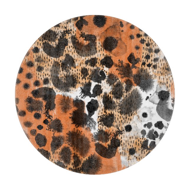 Planche À Découper Peau animale : motif léopard créatif. (Devant)