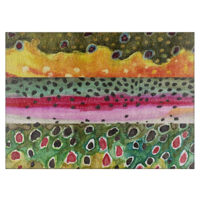 Planche À Découper Pêche à la truite (Devant)