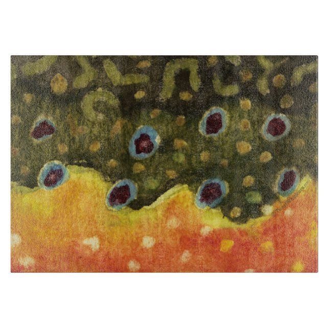 Planche À Découper Pêcheur à la pêche à la truite de Brook (Devant)