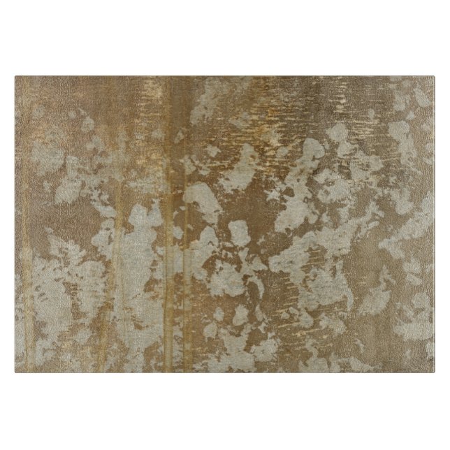 Planche À Découper Peinture Abstraite en or avec lunettes d'argent (Devant)