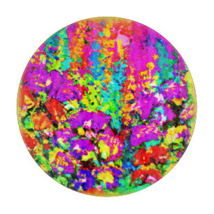 Planche À Découper Peinture aux fleurs colorées. Commandez dès mainte