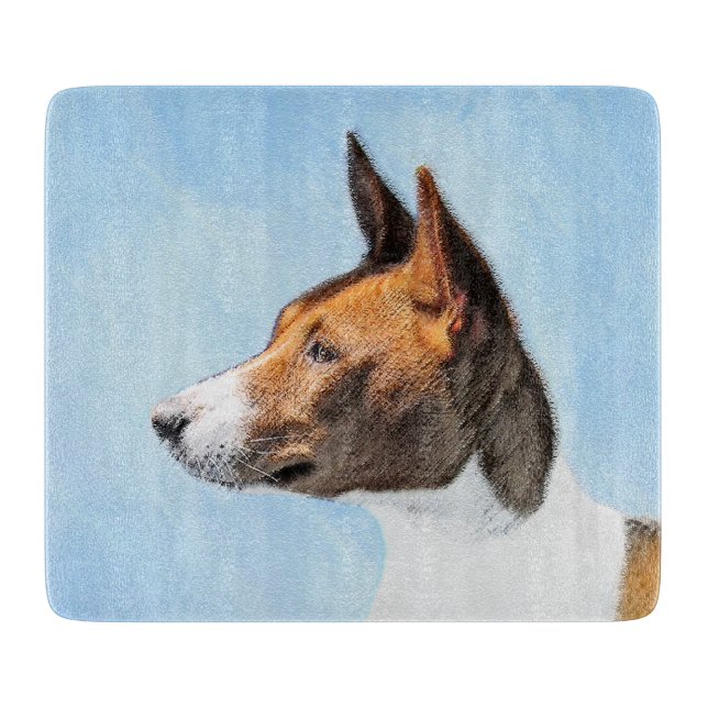 Planche À Découper Peinture Basenji - Belle Art Original (Devant)