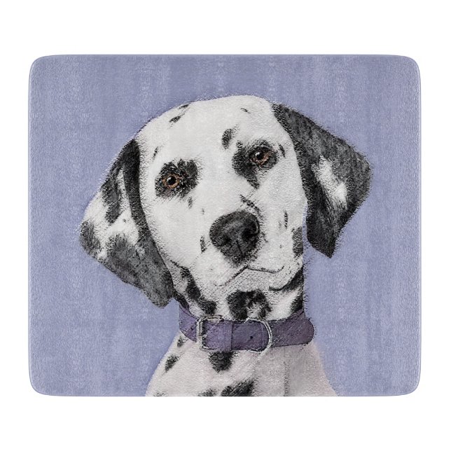 Planche À Découper Peinture Dalmatienne - Cute Original Chien Art (Devant)