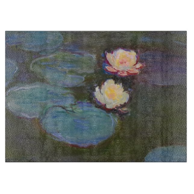 Planche À Découper Peinture de nénuphars d'eau de Monet Étang Nénupha (Devant)