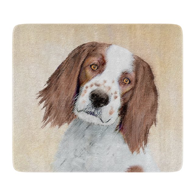 Planche À Découper Peinture de Setter Rouge et Blanc Irlandais - Œuvr (Devant)