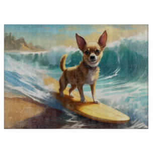 Planche À Découper Peinture de surf sur la plage de Chihuahua