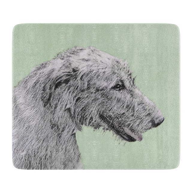 Planche À Découper Peinture de Wolfhound irlandais - Joli art origina (Devant)