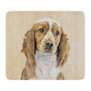 Planche À Découper Peinture d'espagnol Welsh Springer - Art original 