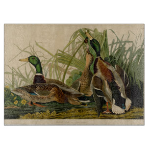 Planche À Découper Peinture d'oiseaux de Mallard Duck Audubon