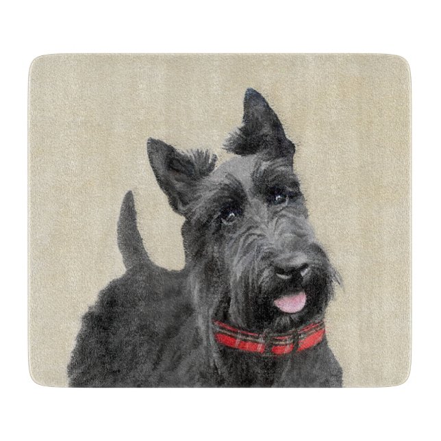 Planche À Découper Peinture écossaise Terrier - Cute Original Chien A (Devant)