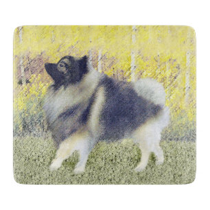 Planche À Découper Peinture en teint de Keeshond - jolie art original